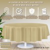 ZIMPLEWARE Premium Beige Plastic Table Cloth Disposable (12 Pack) Round