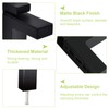 UFURMATE Glass Clamp 2 Pack Black Adjustable Wood/Glass Shelf Brackets
