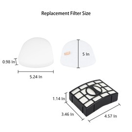 Ymimi Replacement Filter for Shark UV730 UV725 UV725 26 UV725 V5 ZU660 ZU561 ZU562 CU530 ZU572 ZU560C ZD201 UV650 ZD402 Navigator Lift-Away Upright Vacuum (4 Foam filters,2 HEPA filters)