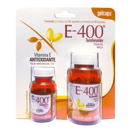 Vitamina E 400mg Dúo 120 Cápsulas Antioxidante Gelcaps