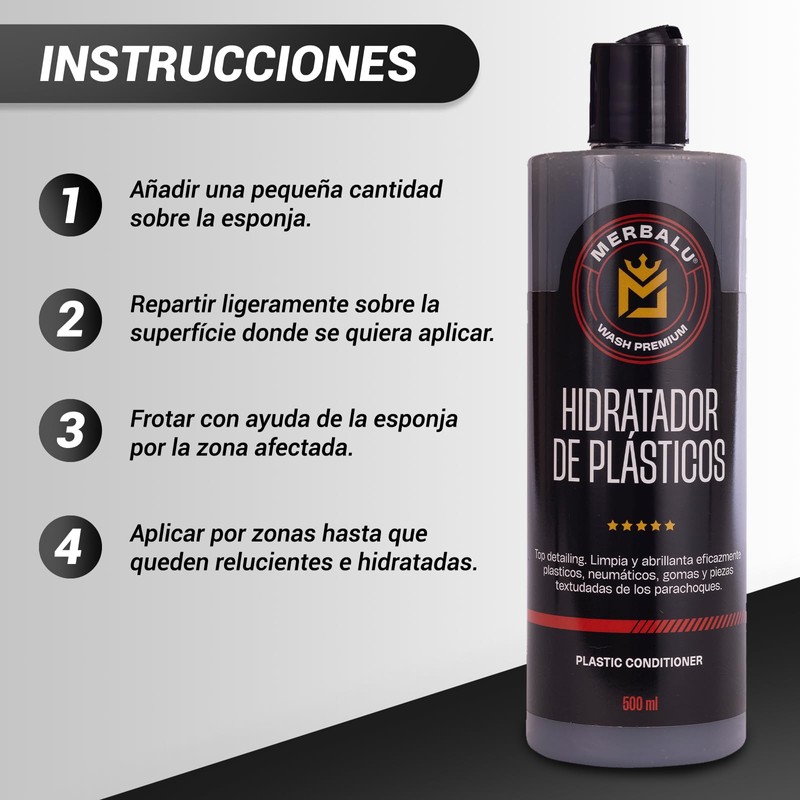 Merbalu Plastic Car Polisher Hydrator Plastic and Tire Renovator.