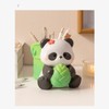 Panda Bamboo Pen Holder Cute Shape Large Capacity Resin Multipurpose