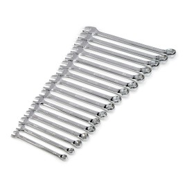 Steelman Pro 16-Piece Metric 6-Point Combination Wrench Tool Set, Durable Steel with Full Polish Chrome, Stamped Size Callouts
