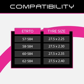 27.5" Baldwins Cycle/Bike Inner Tube 27.5" x 2.20 to 2.40 (Fits any 2.20, 2.25, 2.30, 2.35, 2.40 Tyre) Presta/French Type Valve & BALDY'S TYRE LEVER