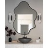 CULER Irregular Black Bathroom Wall Mirror,24 x 36 Inch Asymmetrical