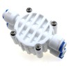 1/4" Tube 4 Way Port Auto Shut Off Valve Quick-Connect