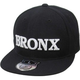 KBETHOS KB-246BX BLK-WHT M Bronx New York Fitted Baseball Cap Hat