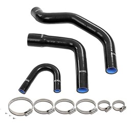 G-PLUS Radiator Hose Kit Compatible with Jeep 1972-1981 Amc Cj5 Cj6 J10 J20 Wagoneer 304 360 V8 Black