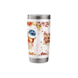 My Blood Type Is Pumpkin Spice, Autumn, Fall Travel Mug Stainless Steel Insulated Tumbler
