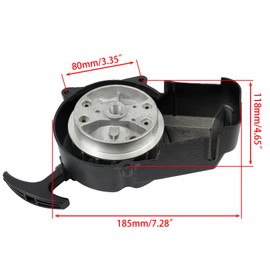 ABCERRSI Aluminum Pull Start Recoil Starter with Flywheel and Screws Compatible with 2 Stroke 47cc 49cc Engine Pocket Dirt Bike Mini ATV Quad Wheeler Motorcycle