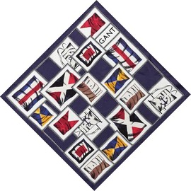 GANT Mens Flag Print Silk Pocket Square