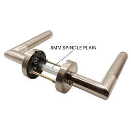 8mm x 80mm Plain Door Handle Spindle Square Solid Steel Bar - Heavy Duty Replacement Rod for Internal & UPVC Handles, Mortice Locks, Latch Sets, Lever Hardware Repair, DIY Fitting Parts