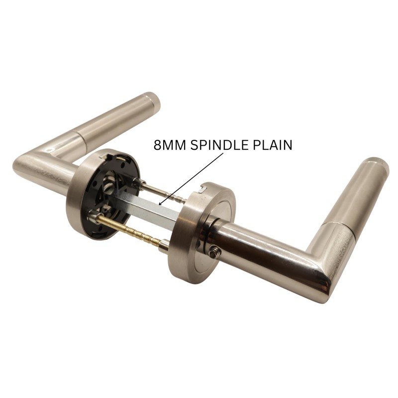 8mm x 80mm Plain Door Handle Spindle Square Solid Steel