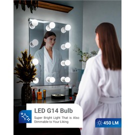 Sunco 10 Pack E12 LED Bulbs Candelabra CRI92 2700K Soft White, 5W Equivalent 40W, 450 Lumens, Small Edison Screw Base E12, Non-Dimmable, Frosted Decorative G14 Globe Vanity Light Bulbs UL