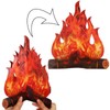 4 Pieces 3D Decorative Cardboard Campfire Centrepiece, Artificial Fire, Campfire
