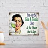 GIN & TONIC DIET VINTAGE STYLE METAL ADVERTISING WALL SIGN