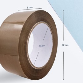 RAYLU PAPER Packing Tape for Sealing Cartons and Packaging Heavy Duty Tape 45 Micron 50mm x 132m (Pack of 1, Brown)