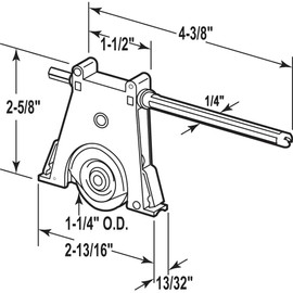 Lower Sliding Screen Door Roller Assembly Fits Andersen Gliding Screens Part #1997310 (1991 to P), 1-1/4" Nylon Concave Wheel, Edge Adjustable, 2 Pack