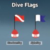 Dawitrly Safety Dive Flags, 2Pieces Polyester Diver Down Flag +