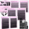 6 Styles Lash Clusters Kit 1596PCS Mega Lash Extension Kit