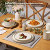 MONITO Ceramic Dinnerware 16 Pieces Dinner Set,Stoneware Plates and Bowls