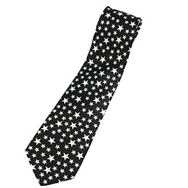 Zac's Alter Ego White Stars on Black Tie