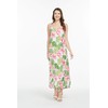Matchable Family Hawaiian Luau Sweetheart Maxi Dress, Lotus and Orchid,