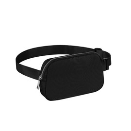 OPHE cangurera, riñonera para mujer, Bolso bandolera para mujer, cangurera estilo lululemon, mini bolsa de cintura para exteriores, senderismo, correr, viajes (BLACK)