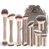 MAANGE 8 Pcs Makeup Brushes with Bag, Double-End Multi-functional Makeup