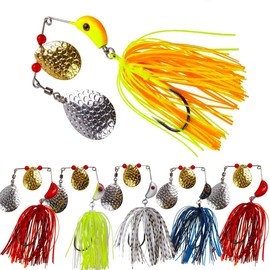 OROOTL Spinner Artificial Bait Set, Fishing Lure Spinner Jig Bait Fishing Bait Pike Bait for Bass Trout Chub Zander