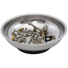 MC POWER - Magnetic tray for tools and small parts, MS-100, 108 mm diameter, rubberised base