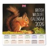2026 A4 British Wildlife Calendar UK. One Month to View.