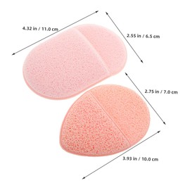 WOONEKY 2sets Face Scrubber Exfoliating Facial Sponges for Makeup Removal Reusable Cleansing Pads Glove Design for Gentle Skin Care