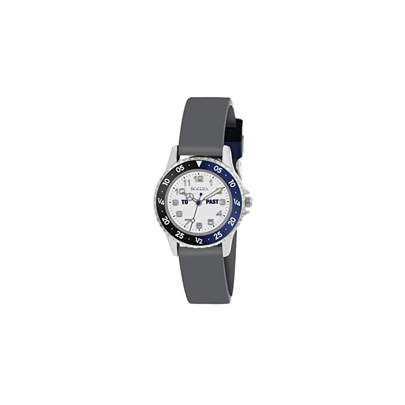 Tikkers Grey Strap Time Teaching Watch - NTK0024