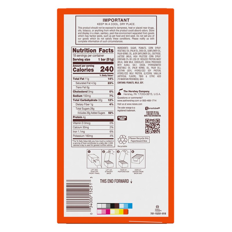 REESE'S FAST BREAK Peanut Butter Nougat Candy Bars, 1.8 oz