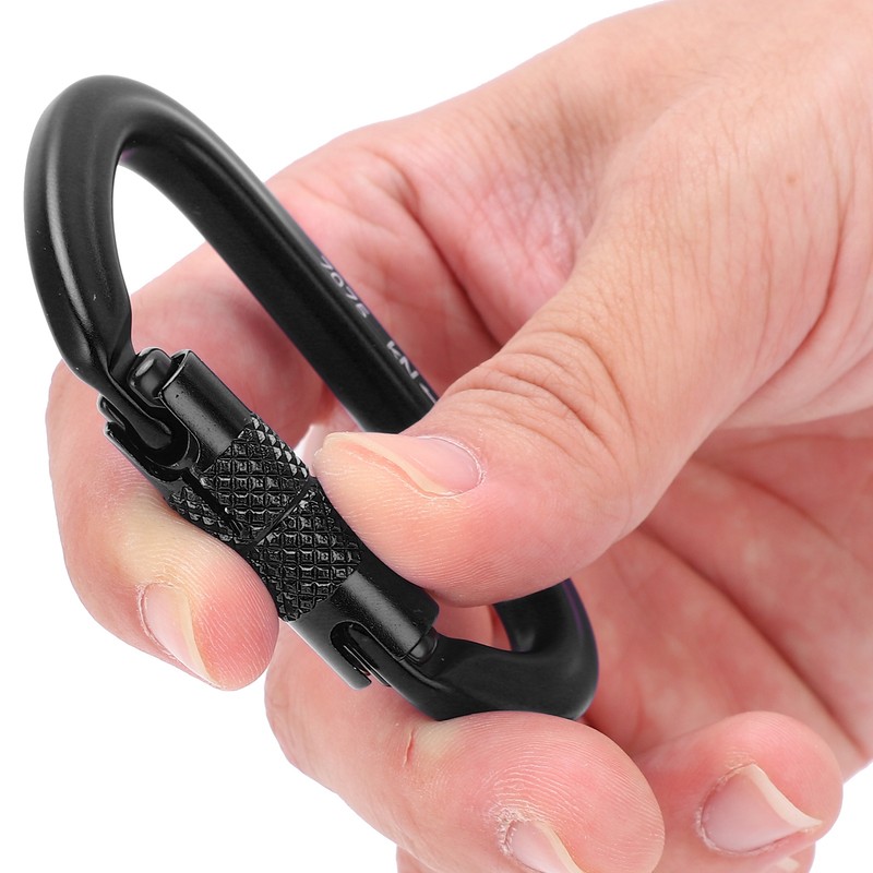 Aluminum Auto Locking Climbing Carabiner Clips Twist Lock DRing Clip