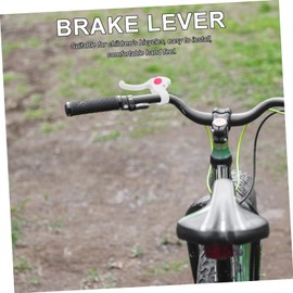 HONMEET 2pcs Hand Brake Lever for Bicycles and Stylish Brake Handles for Mountain Bikes Easy to Install White for Boys and Girls Bikes and Outdoor Activities