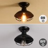 Qcyuui Rustic Ceiling Light Black, E27 Mini Ceiling Pendant Lighting,