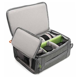 svatin Camera Insert Bag,Shockproof &Pressure-proof Dual Opening Padded Camera Lens Cube Case Backpack,Digital DSLR SLR Mirrorless Cameras Storage,Suitable for mountaineering bags over 20 liters(M)