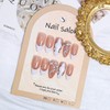 French Tip Press on Nails Medium Almond Fake Nails 3D