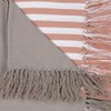 Pinstripe African Print Throw Lightweight and Ultra Soft (Cobblestone and