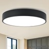 Wuyaio 18“ Modern Flush Mount Ceiling Light, 4-Lights Round Black