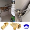 Breezliy Brass Angle Stop Add-A-Tee Valve,3/8-Inch Compression Inlet X 3/8-Inch