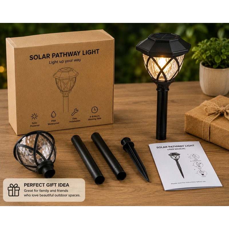 Solar Stake Light Outdoor Waterproof LED Garden Pathway Lights