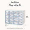 Blue Ginkgo Small 20-Drawer Cabinet – Stackable Clear Organizer for