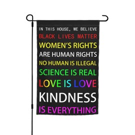 Love Is Love Black Lives Matter Garden Flag Yard Flag Decorative Outdoor Flag Decor 12"X18"