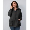 Avoogue Packable Rain Jacket Women Plus Size Womens Raincoat Lightweight