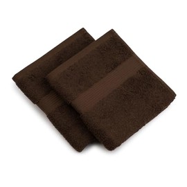 Gözze - Set of 2 New York Hand Towels, Luxuriously Soft and Absorbent, 100% Cotton, 50 x 100 cm - Mocha
