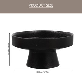 DOITOOL Ceramic Footed Bowl - 5 inch Decorative Pedestal Bowl Fruit Bowl Fruit Tray Dessert Display Stand Serving Dishes for Home Kitchen Counter Centerpiece Table Decor - Black