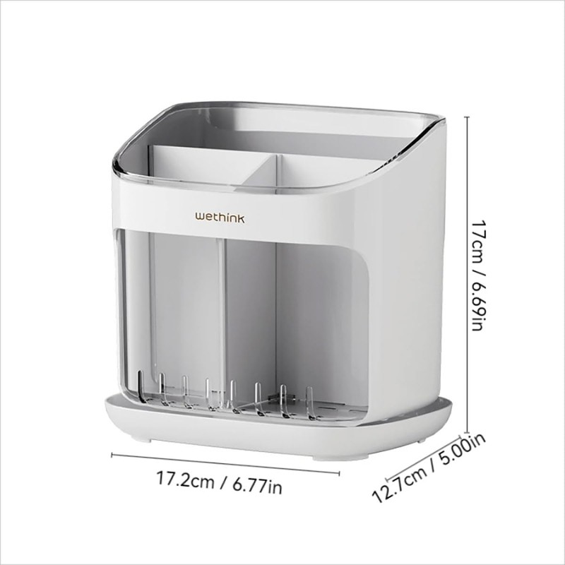 AIMALL Multifunctional Kitchen Utensil Holder – Drain Storage for Chopsticks,